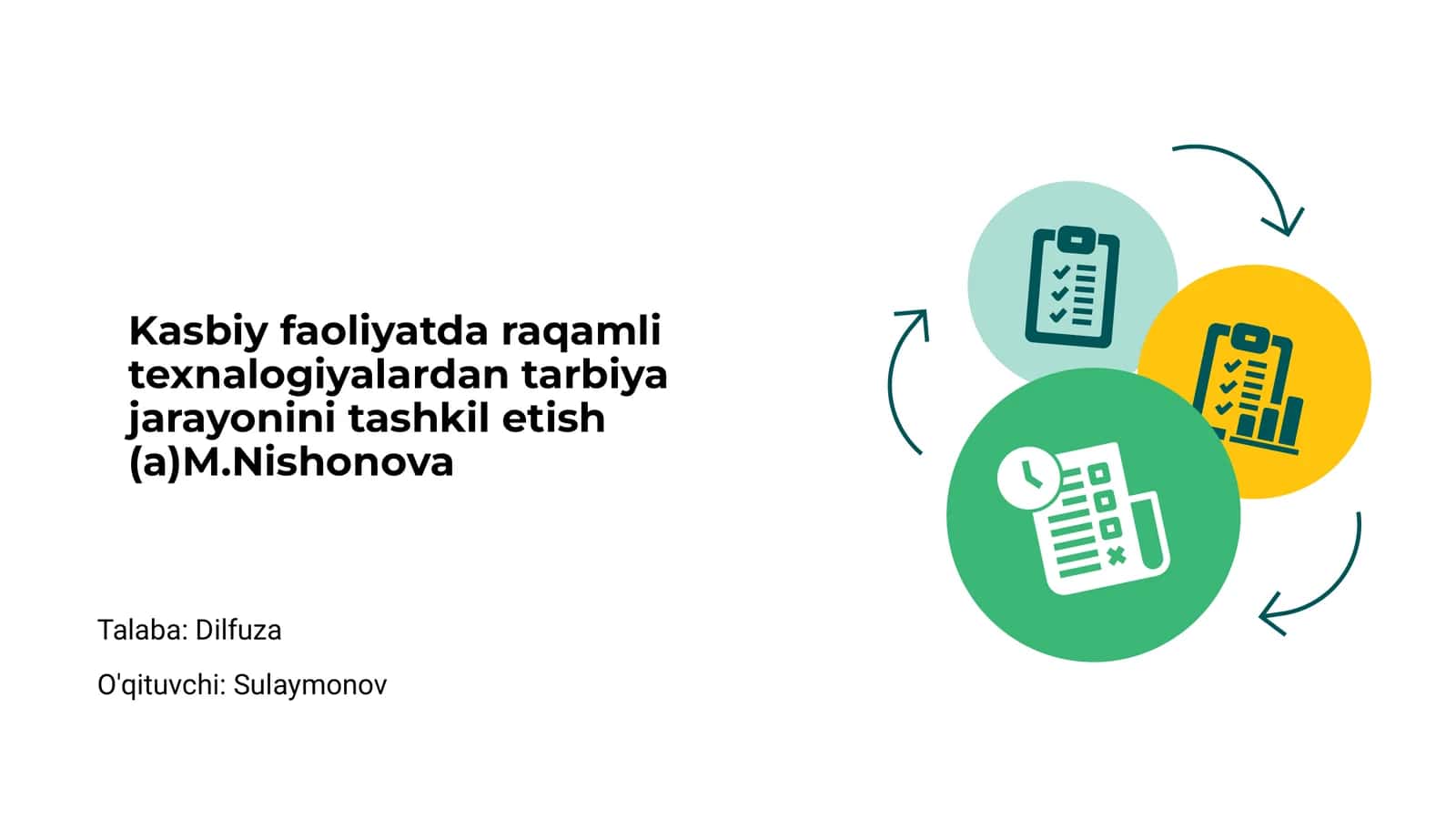 Raqamli Texnologiyalar va Kasbiy Faoliyatda Innovatsiyalar
