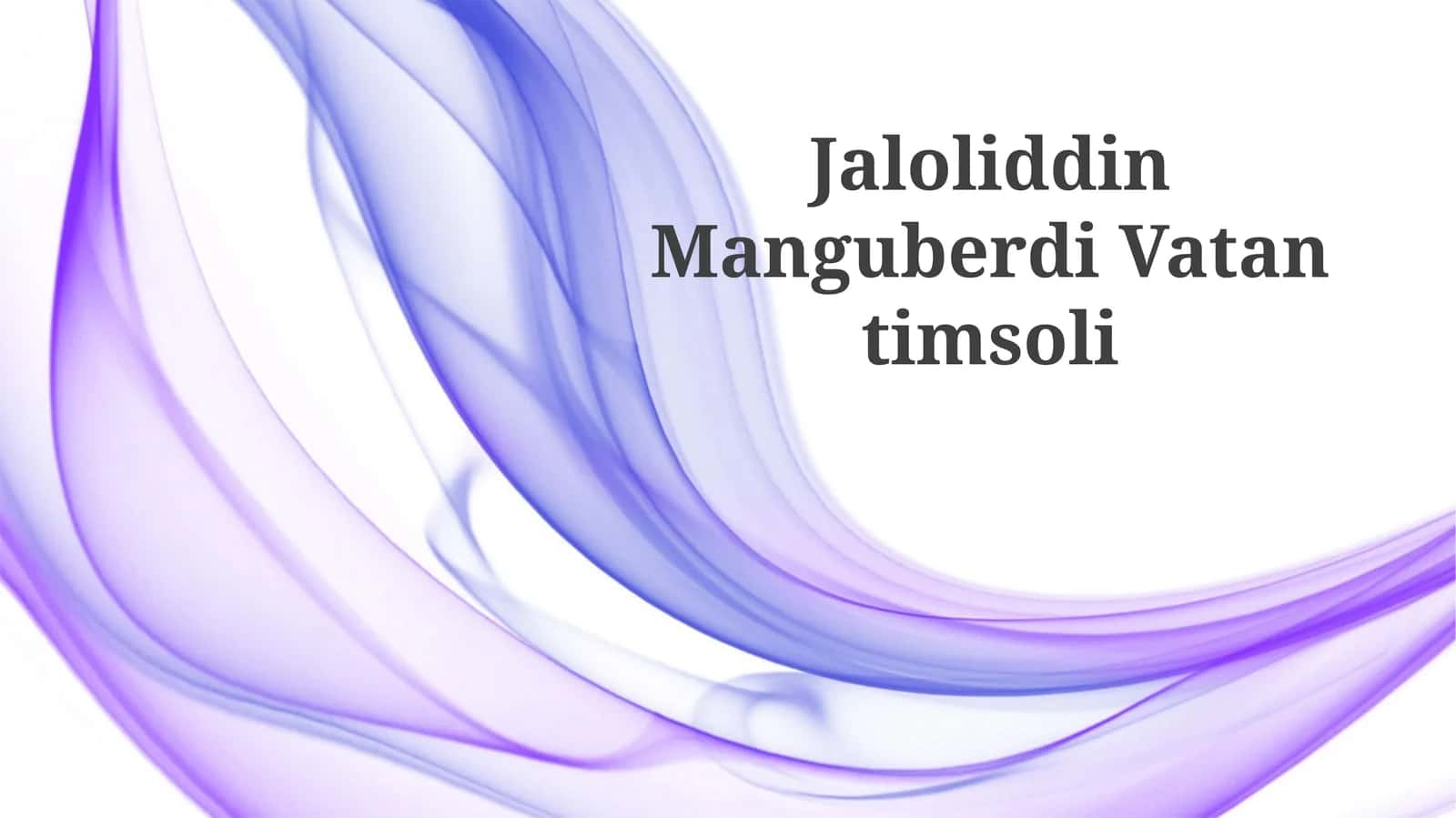 Jaloliddin Manguberdi Vatantimsoli