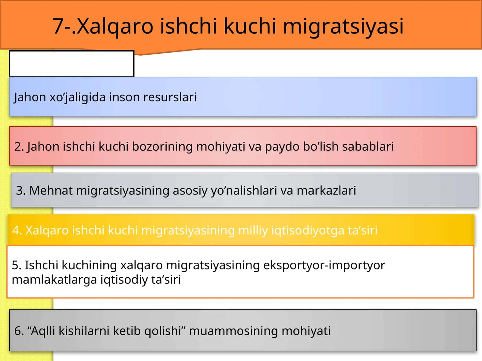 Хаlqаrо ishchi kuchi migrаtsiyasi