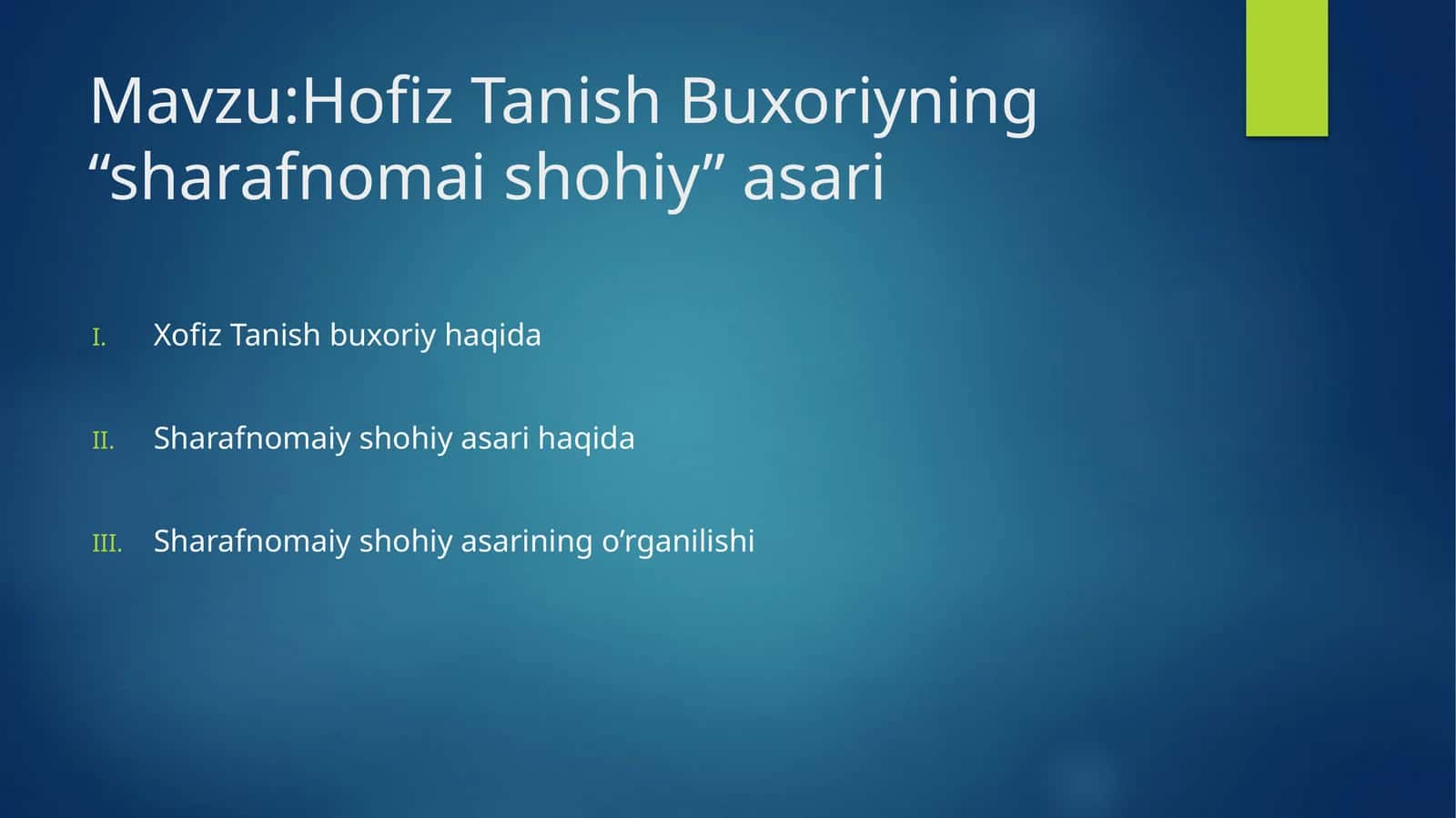 Hofiz Tanish Buxoriy