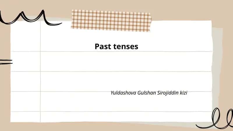 Past tenses