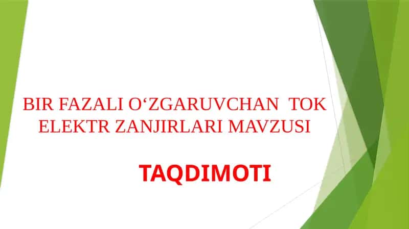 O‘zgaruvchan elektr toki