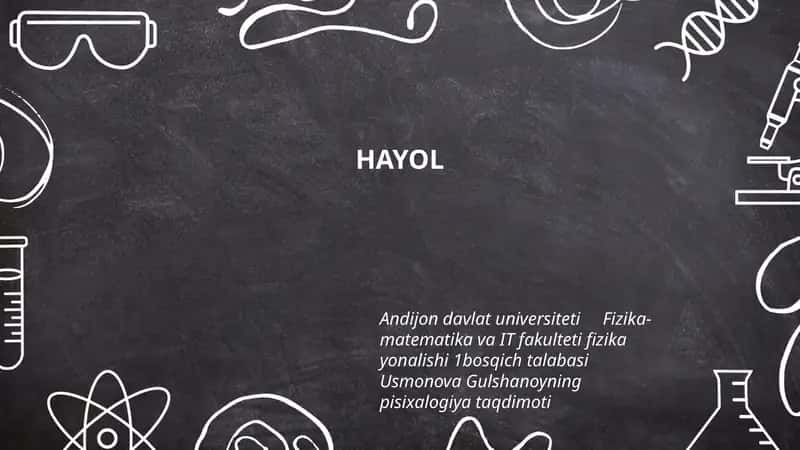 Hayolning taʼrifi va mohiyati