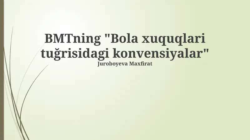 Bolalar xuquqlari