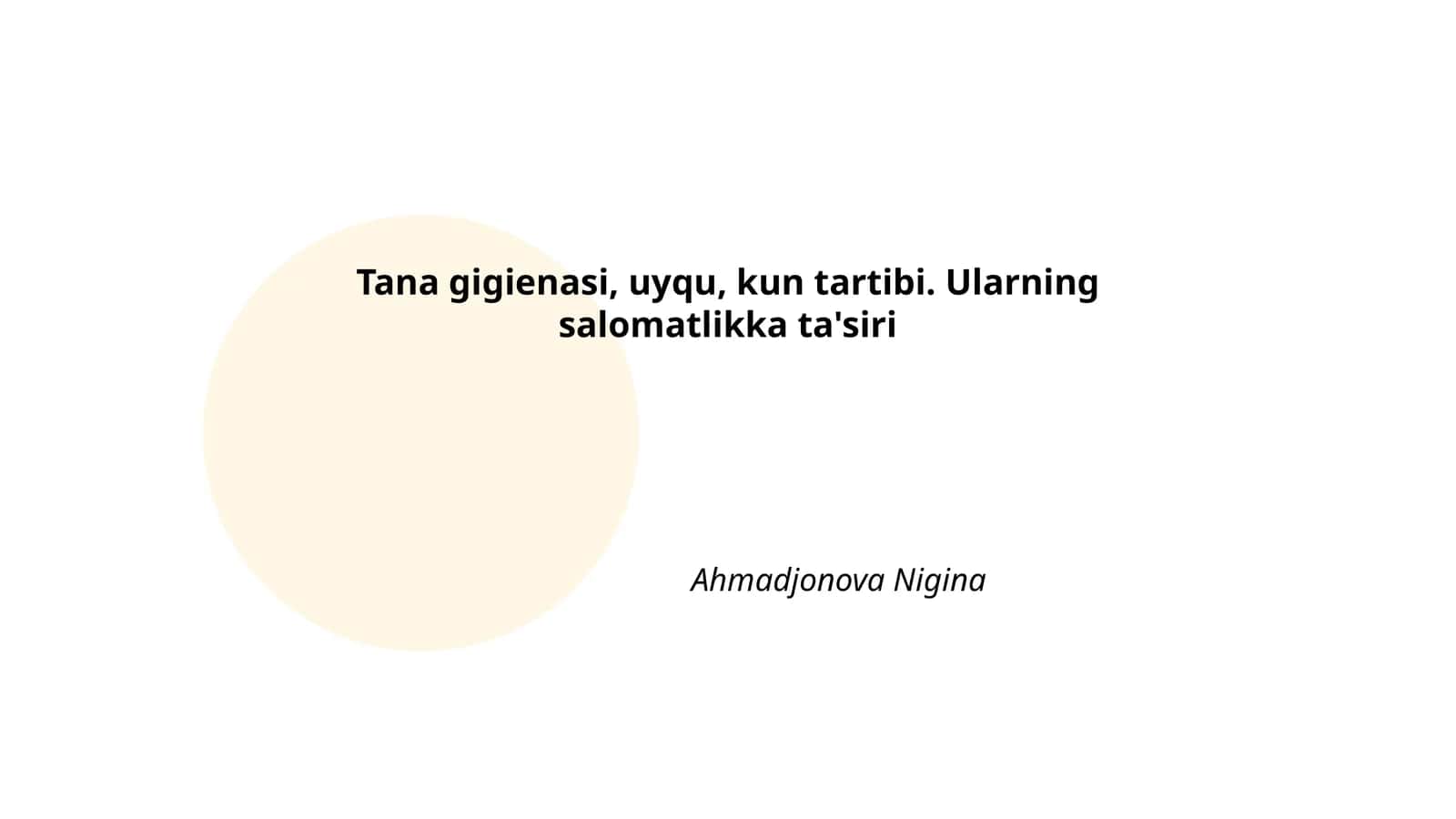 Tanani parvarishlashning salomatlikka ta'siri