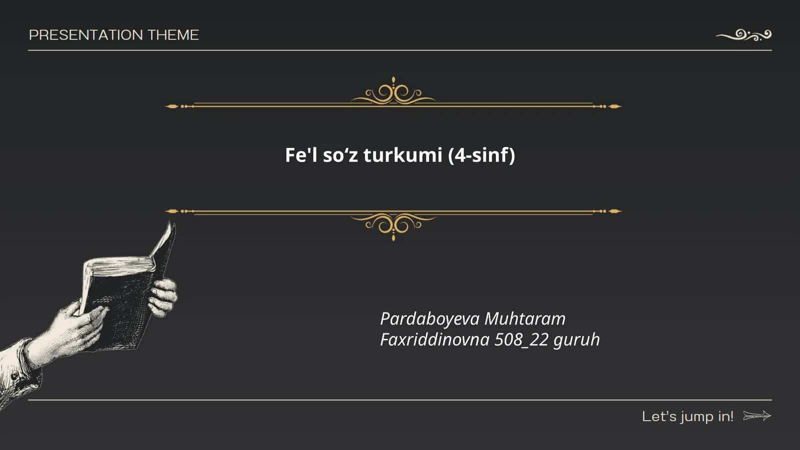 Fe'l soʻz turkumi (4-sinf)