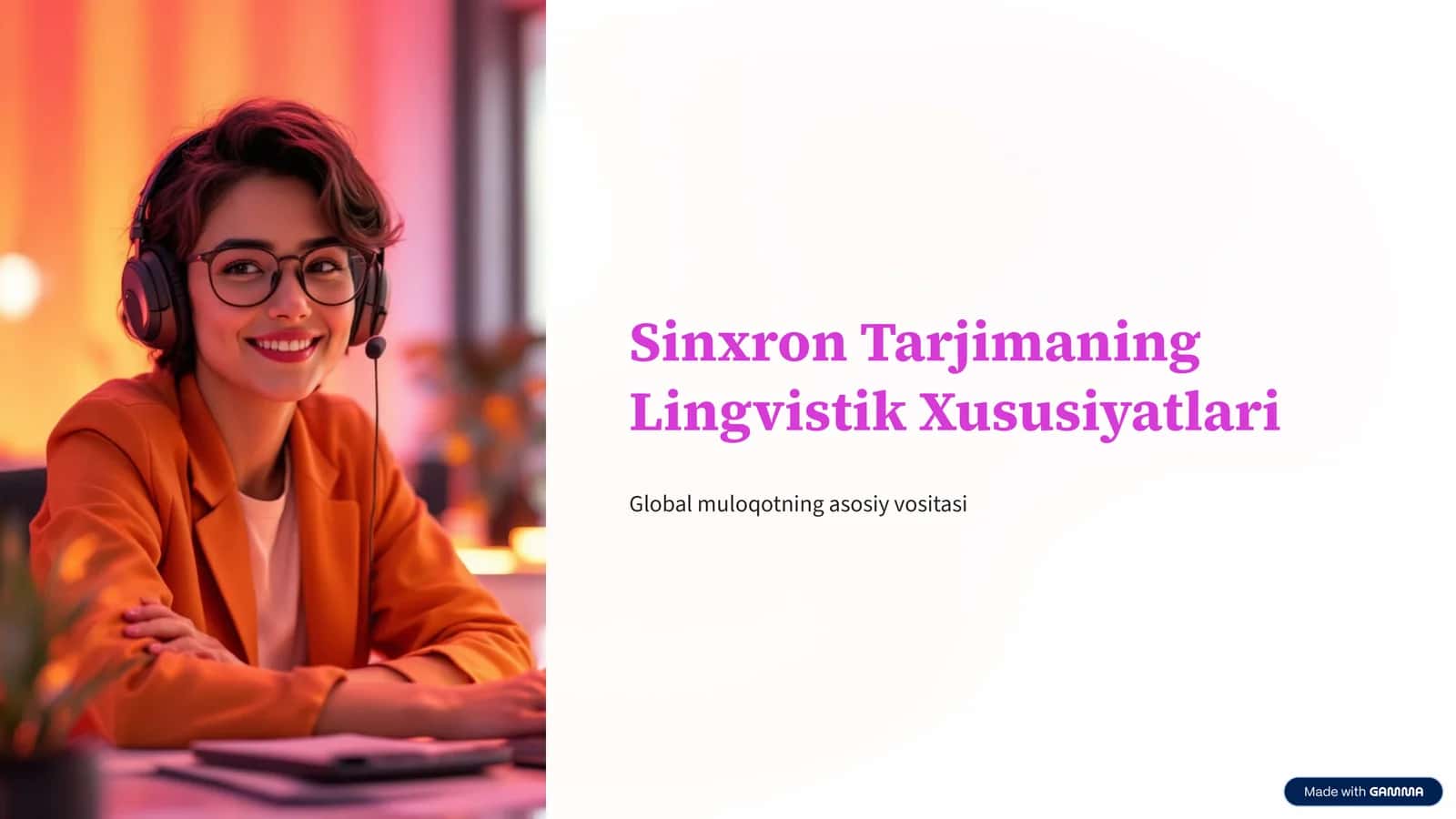 Sinxron Tarjimaning Lingvistik Xususiyatlari