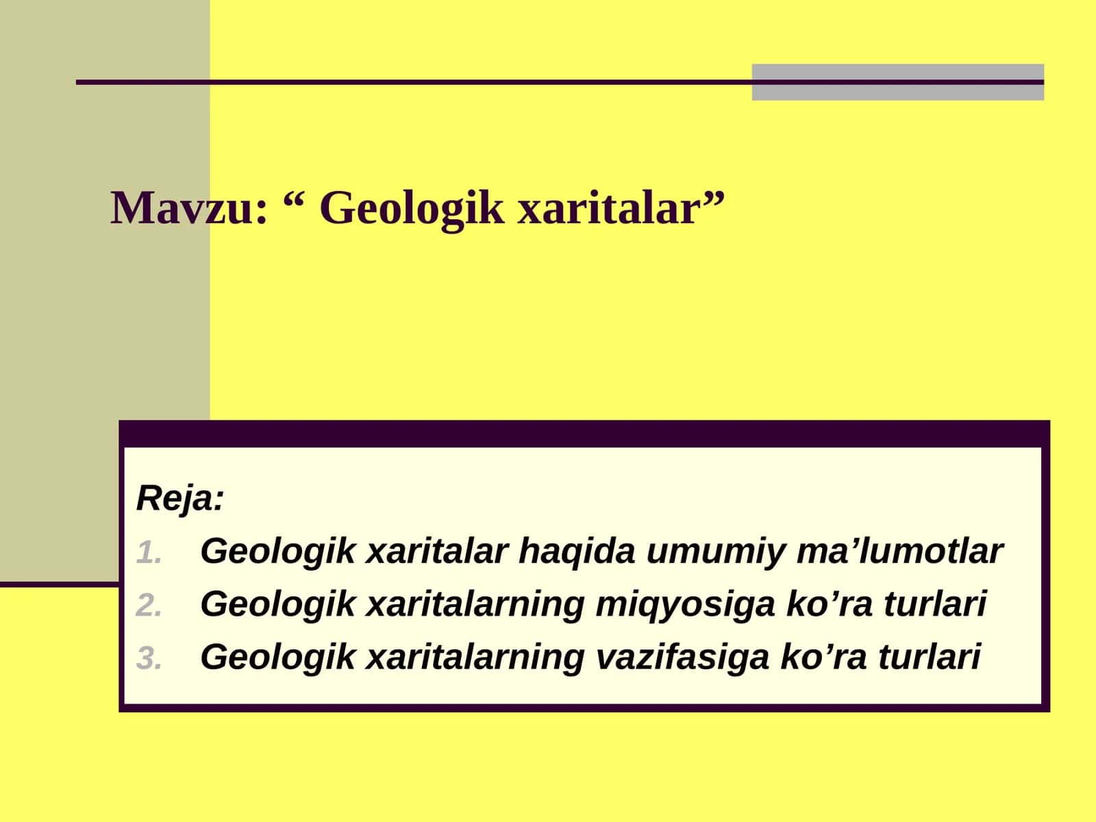 Geologik xaritalar