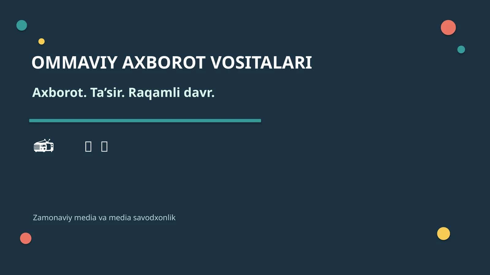 OMMAVIY AXBOROT VOSITALARI