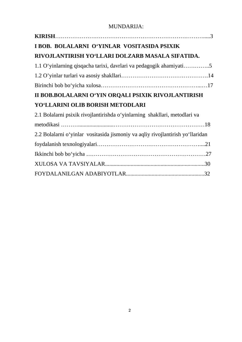 O‘yinlarning qisqacha tarixi, davrlari va pedagogik ahamiyati
