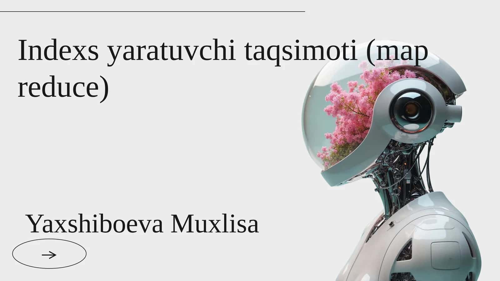 Indexsyaratuvchi taqsimoti(map reduce)