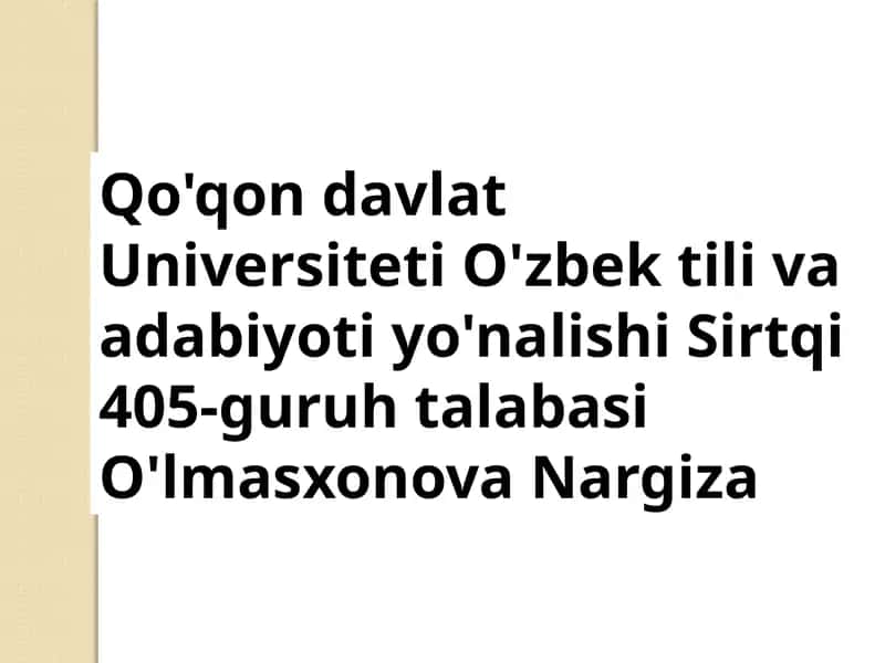 Ona tili darslarida interfaol metodlar