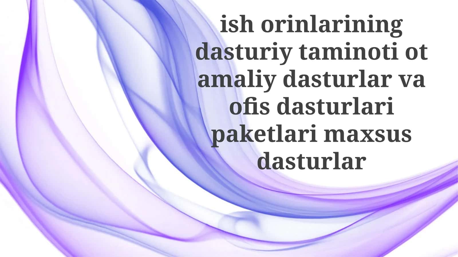 Ish joylari dasturiy ta'minoti: Umumiy ko'rinish va asosiy funktsiyalari