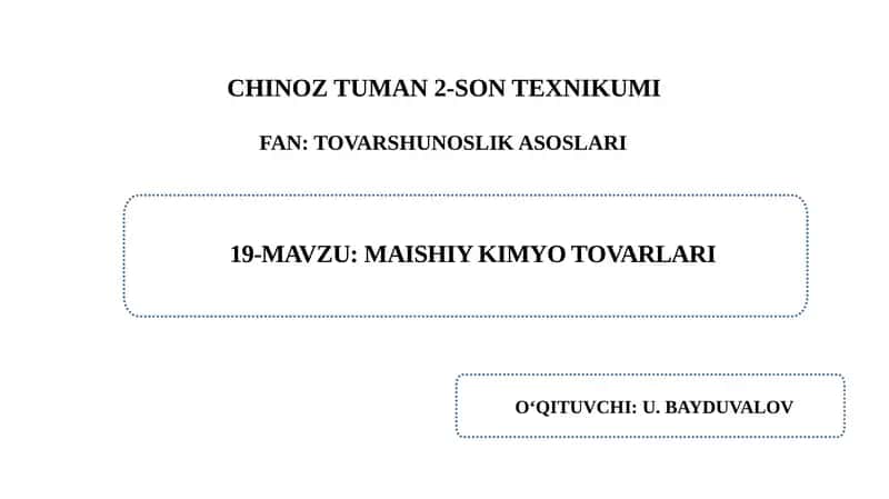 CHINOZ TUMAN 2-SON TEXNIKUMI
