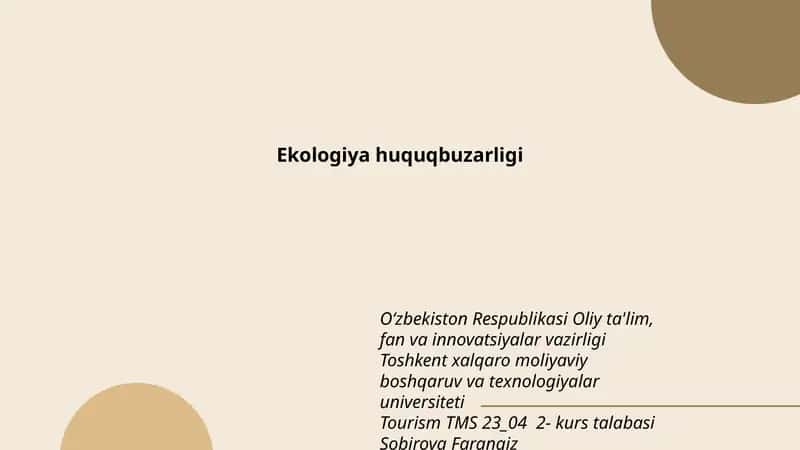 Ekologiya huquqbuzarligi