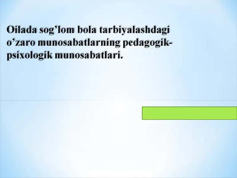 Oila Tarbiyasi