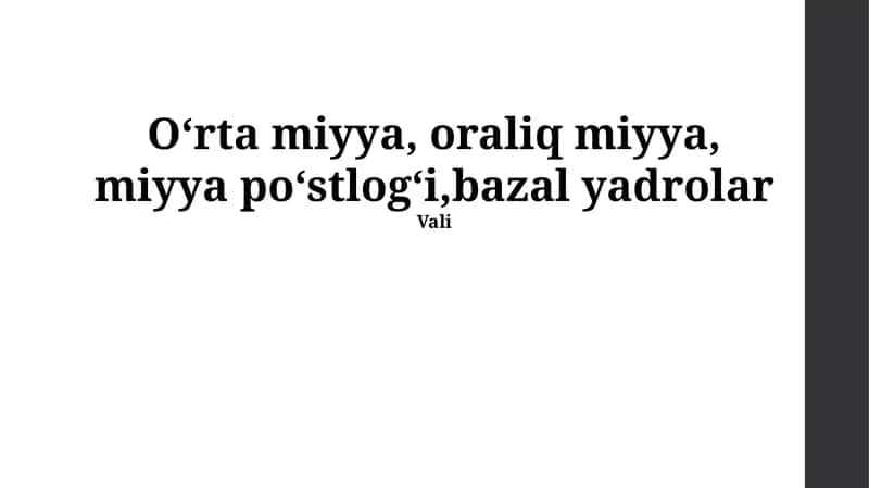 O'rta miya, diencephalon, qobiq va bazal gangliylar