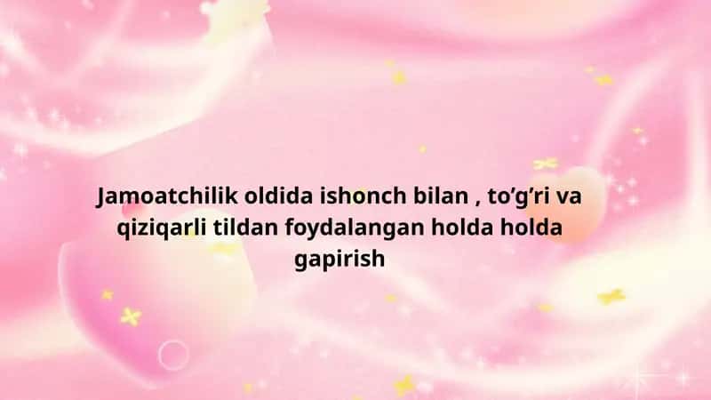 Jamoatchilik oldida nutq so‘zlash