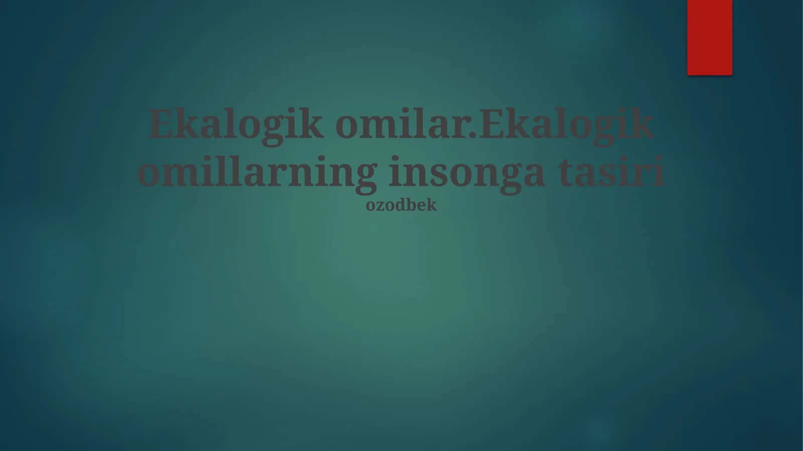 Ekologik o'xshashliklar
