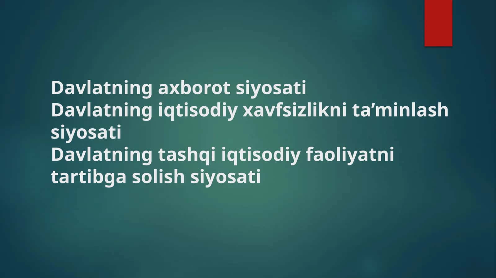 Davlatning axborot siyosati