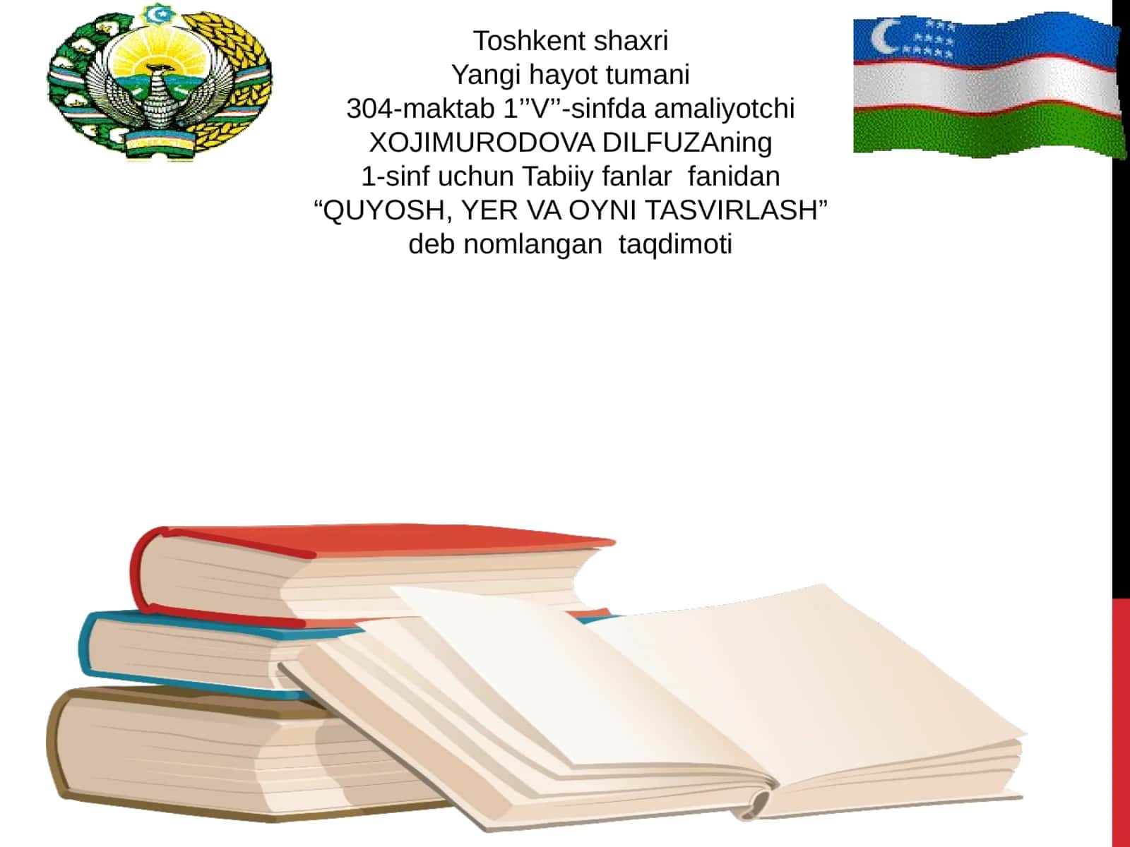 QUYOSH, YER VA OYNI TASVIRLASH