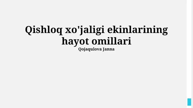 Ekologik omillar