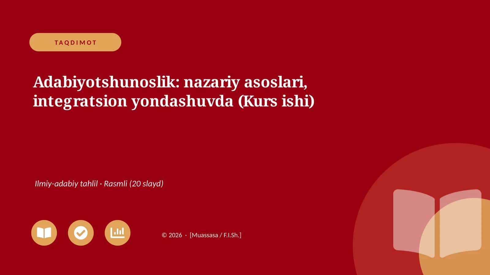 Adabiyotshunoslik: nazariy asoslari, integratsion yondashuvda (Kurs ishi)