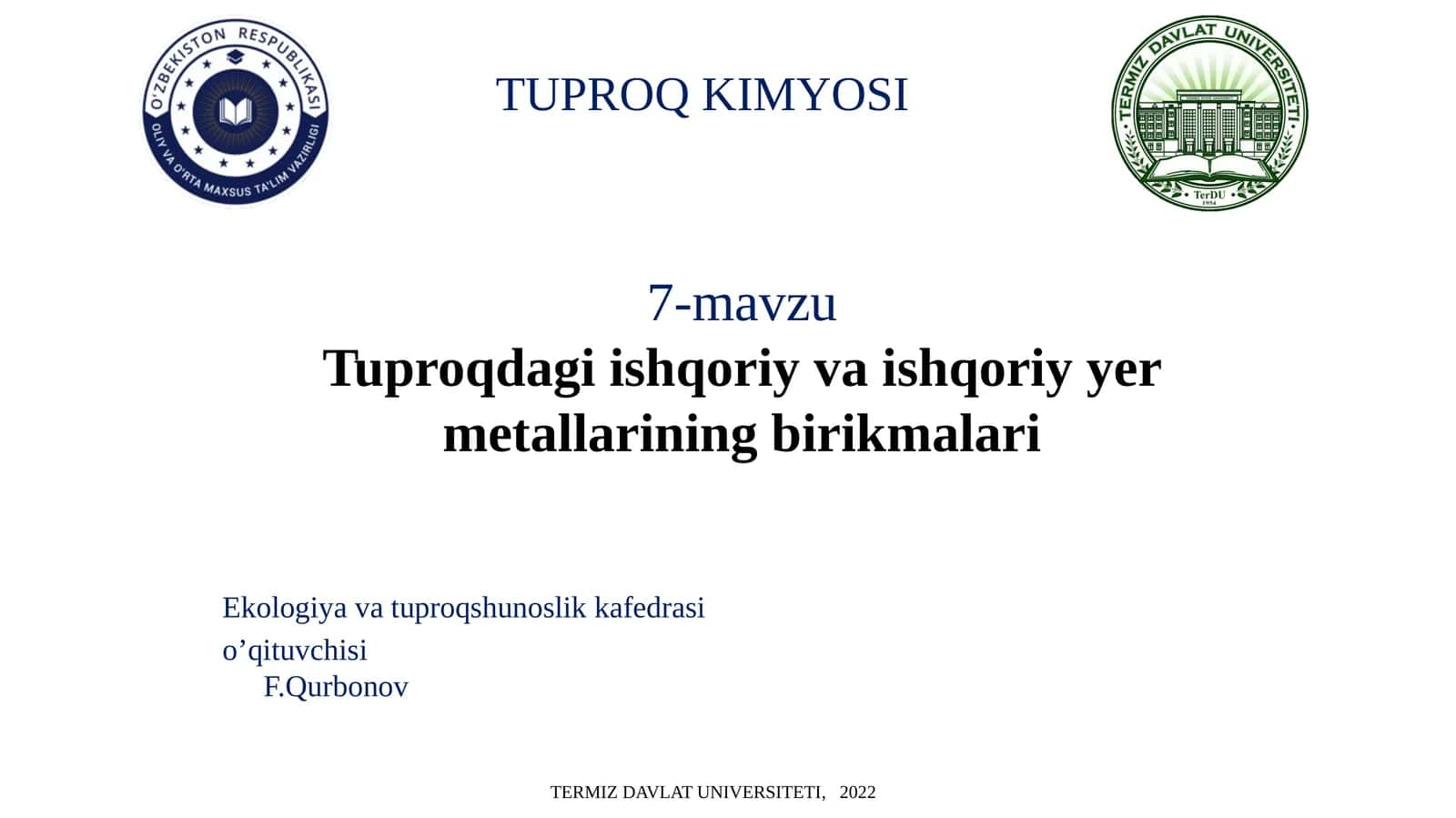 TUPROQ KIMYOSI