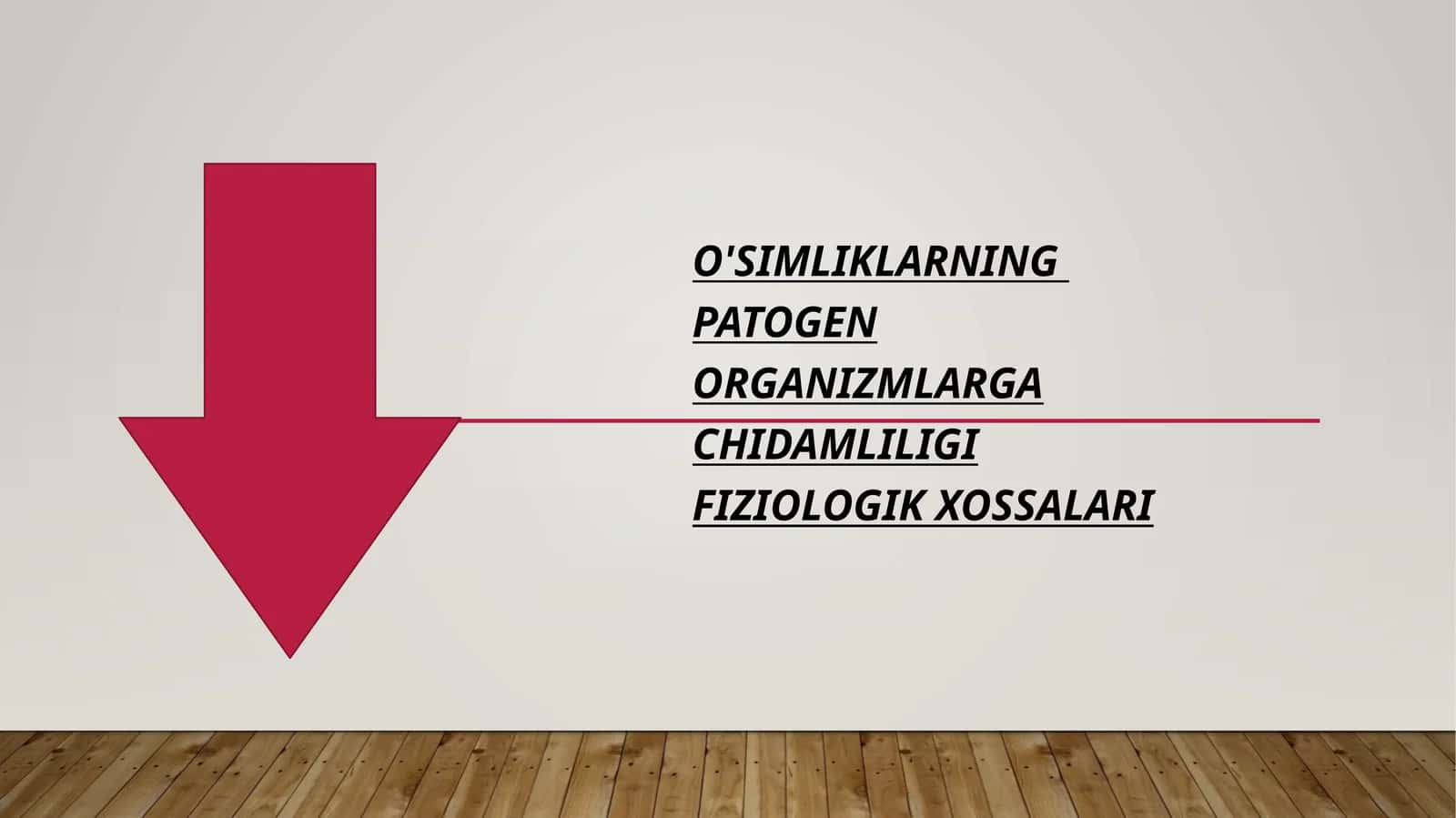 O'simliklarning patogen organizmlarga chidamli ligi fiziologik xossalari