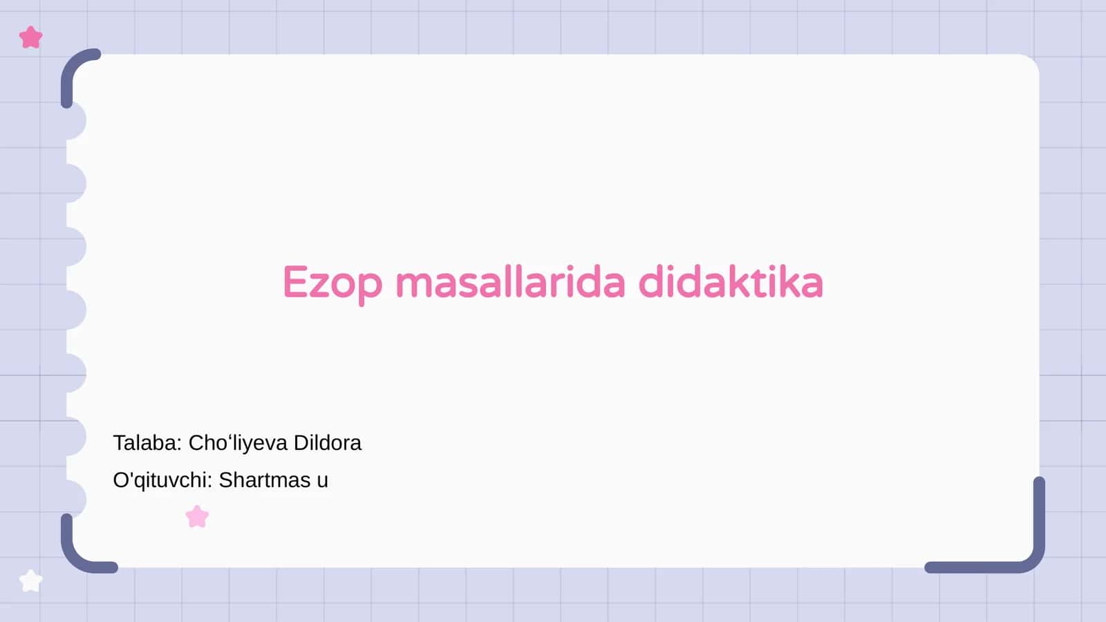 Ezop masallarida didaktika