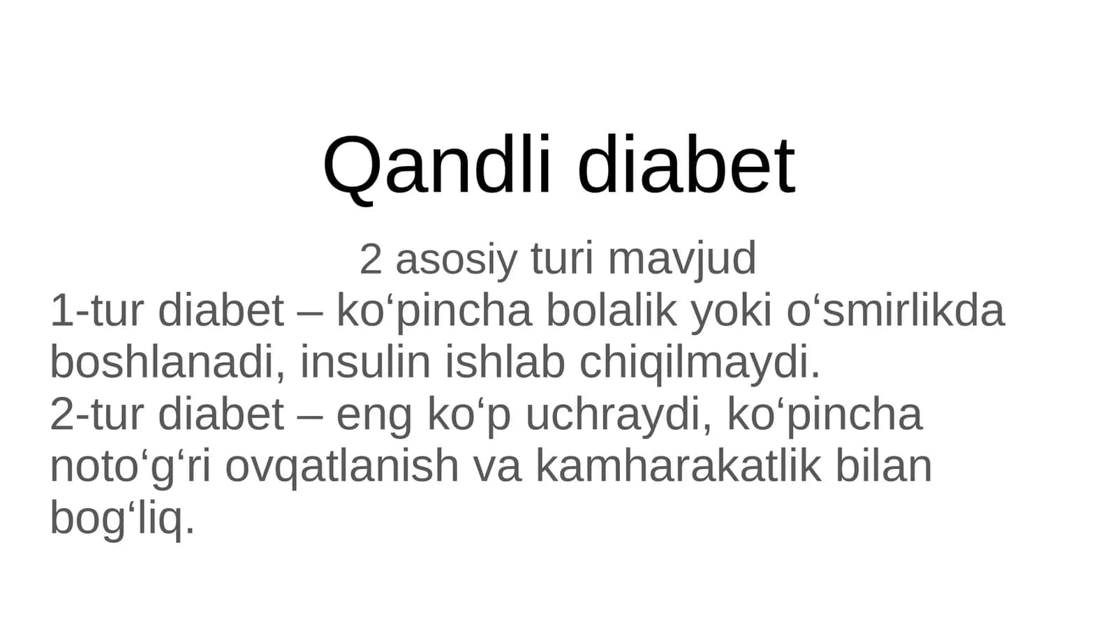 Qandli diabet