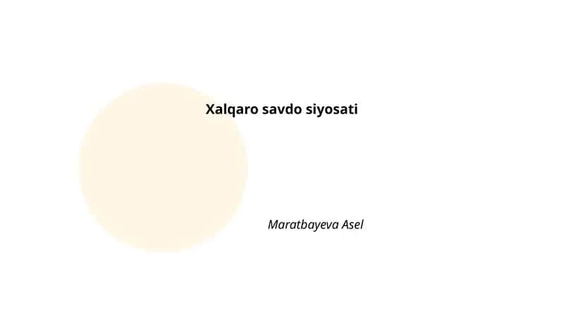Xalqaro savdo nazariyalari