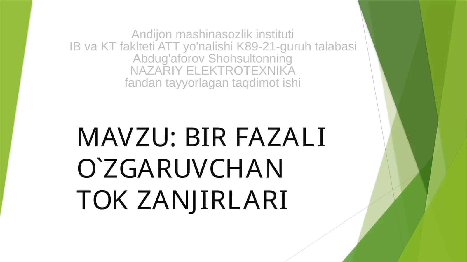 NAZARIY ELEKTROTEXNIKA