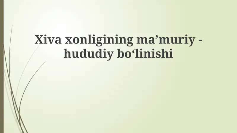 Xivaxonliginingmaʼmuriy-hududiyboʻlinishi