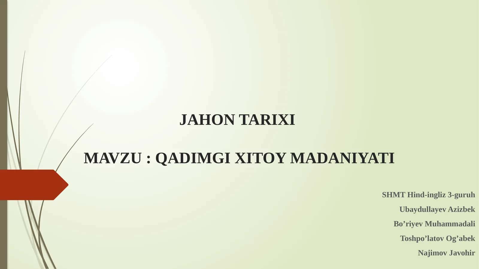 Qadimgi Xitoy sivilizatsiyasi madaniyati