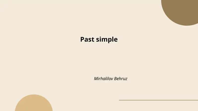 Past simple