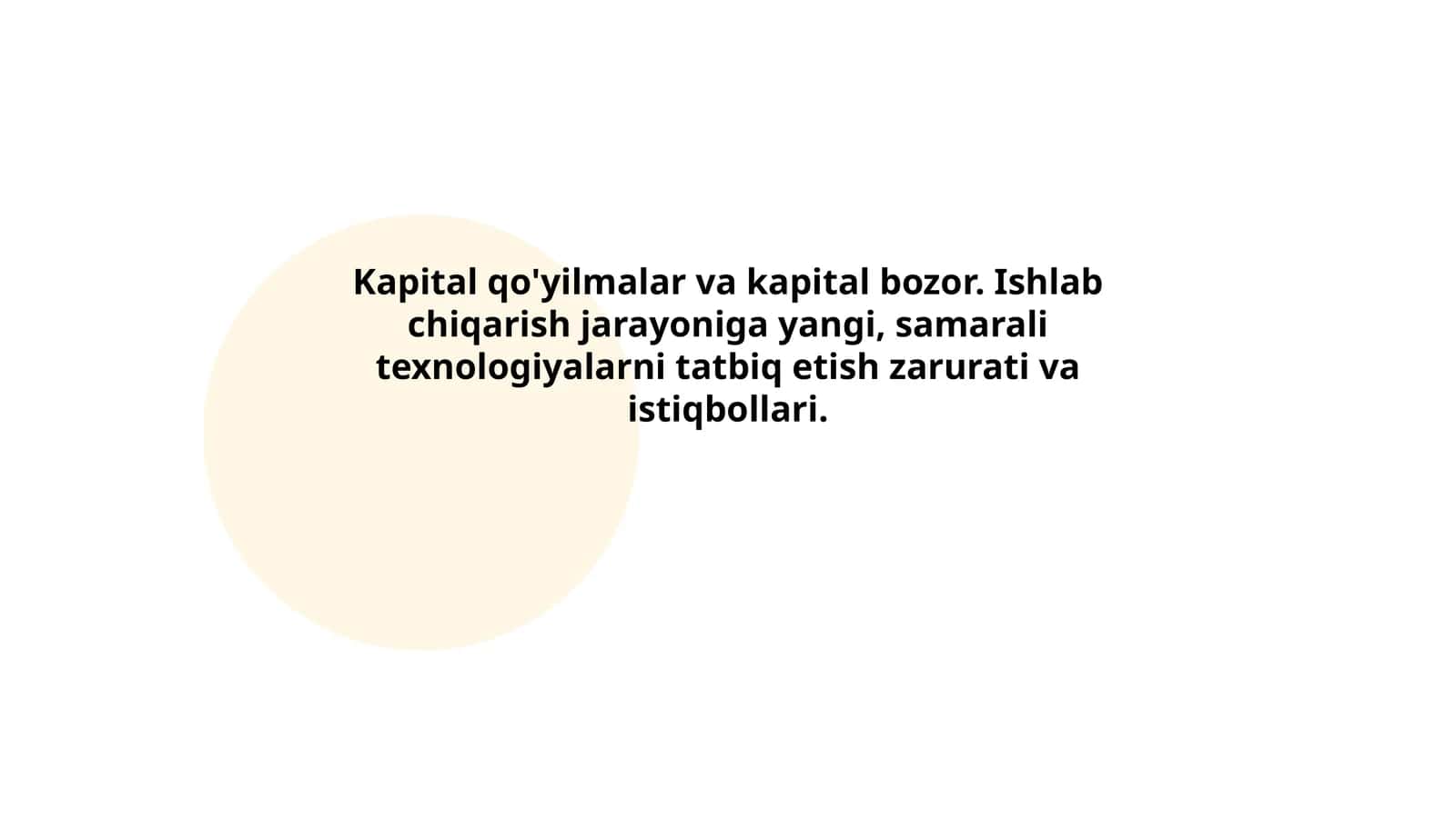 Kapital qo'yilmalar va ularning iqtisodiy o'sishga ta'siri