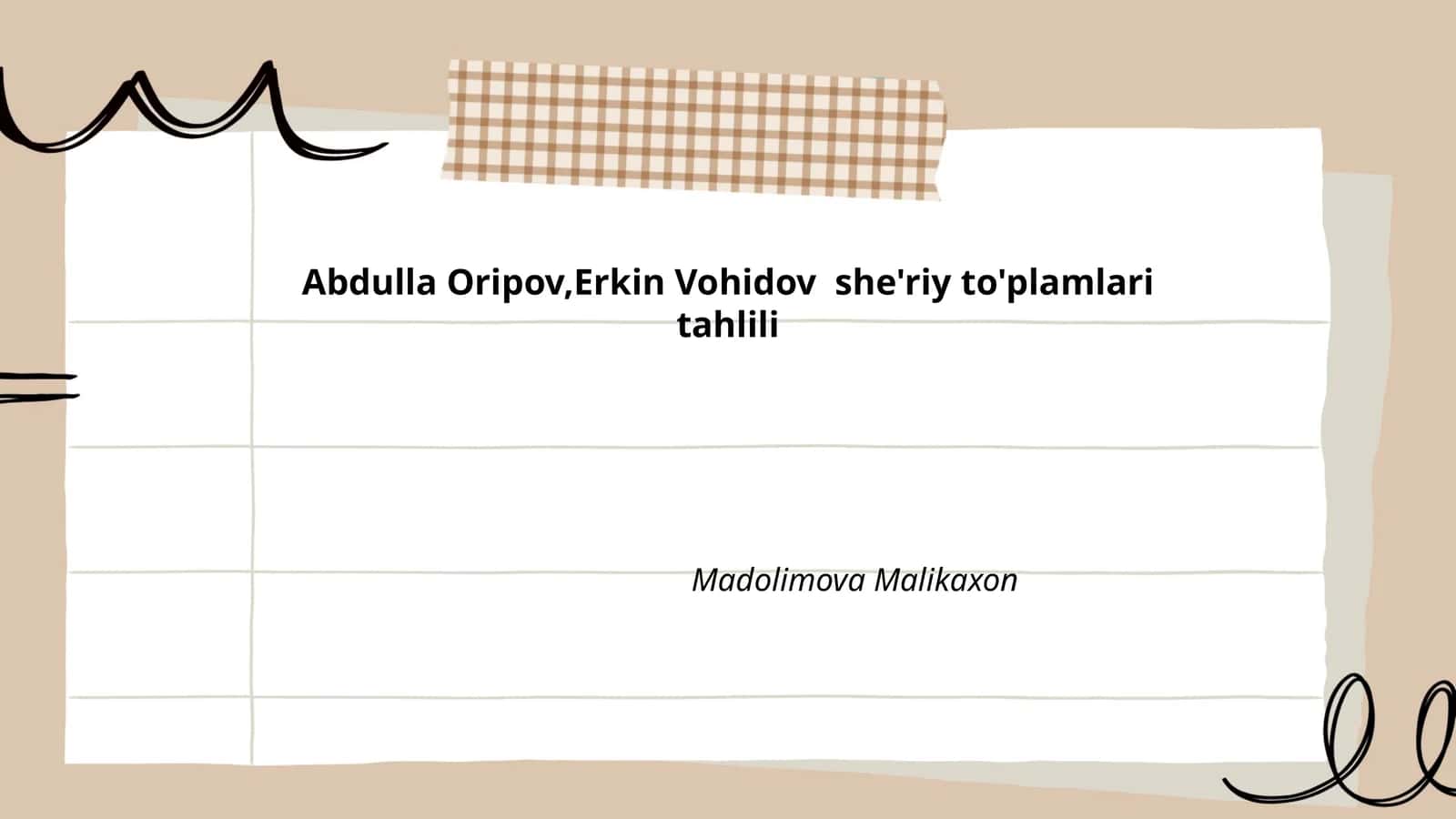 Abdulla Oripov, Erkin Vohidov she'riy to'plamlari tahlili