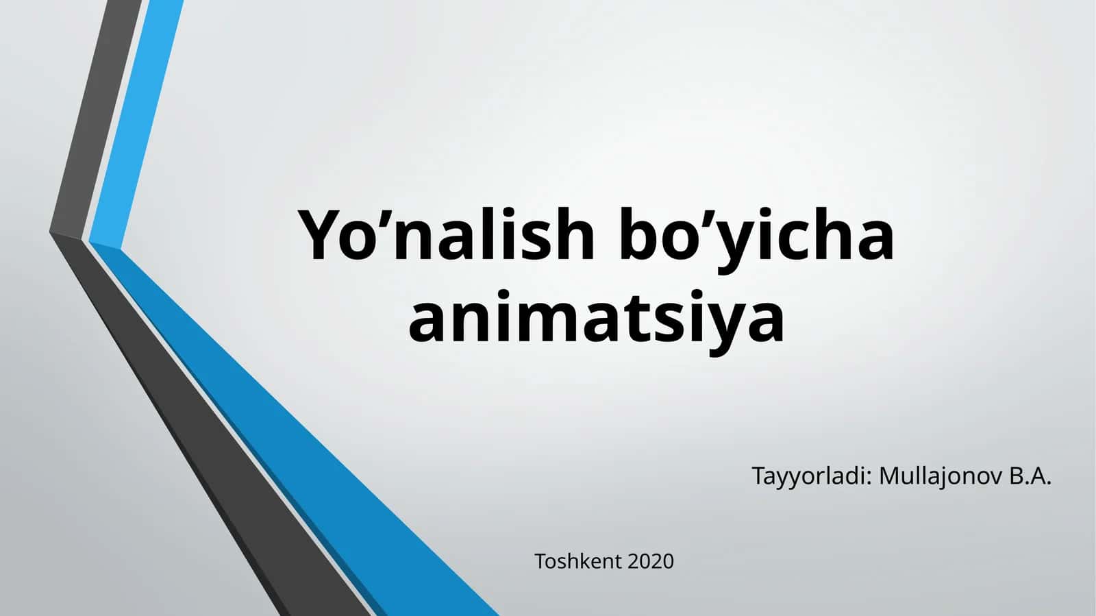 Yo’nalish bo’yicha animatsiya