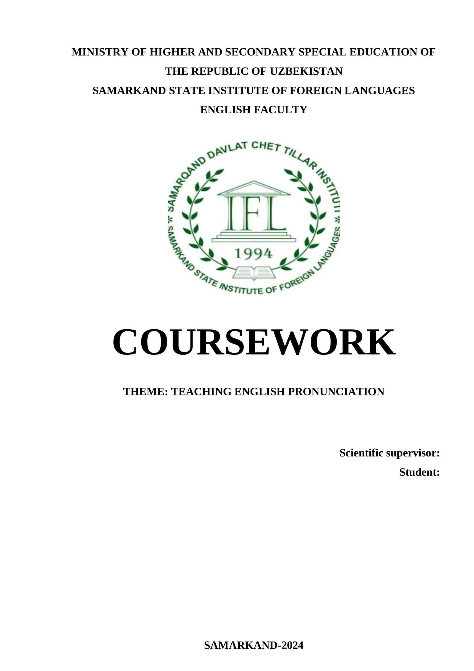 TEACHING ENGLISH PRONUNCIATION