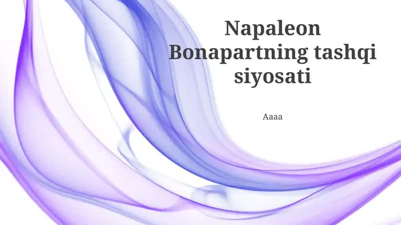 Napoleonning tashqi siyosati