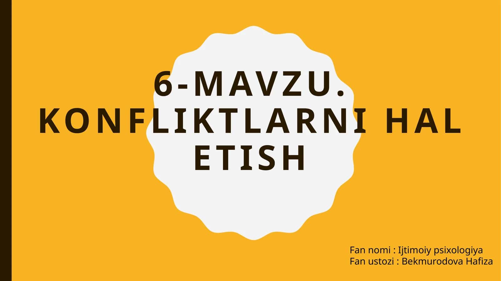 Konfliktlarnihal etish