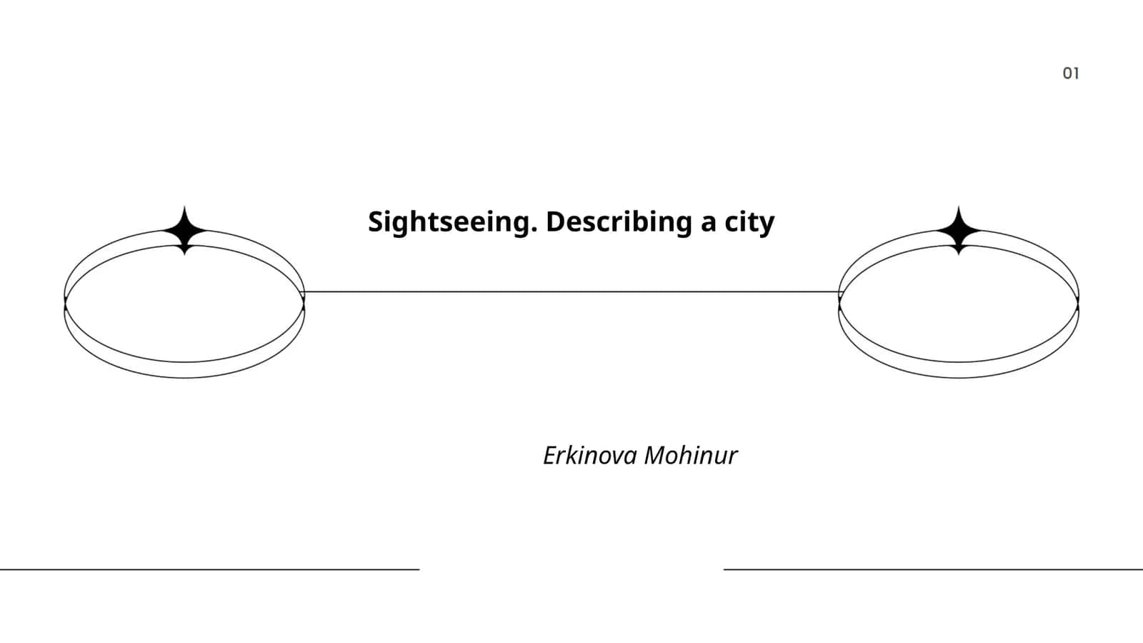 Sightseeing. Describing a city