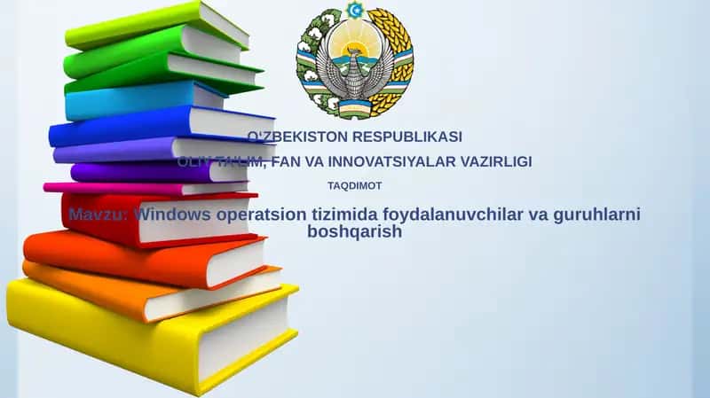 Windows operatsion tizimida foydalanuvchilar va guruhlarni boshqarish