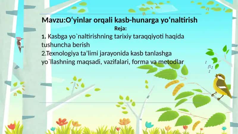 Oʻyinlar orqali kasb-hunarga yoʻnaltirish