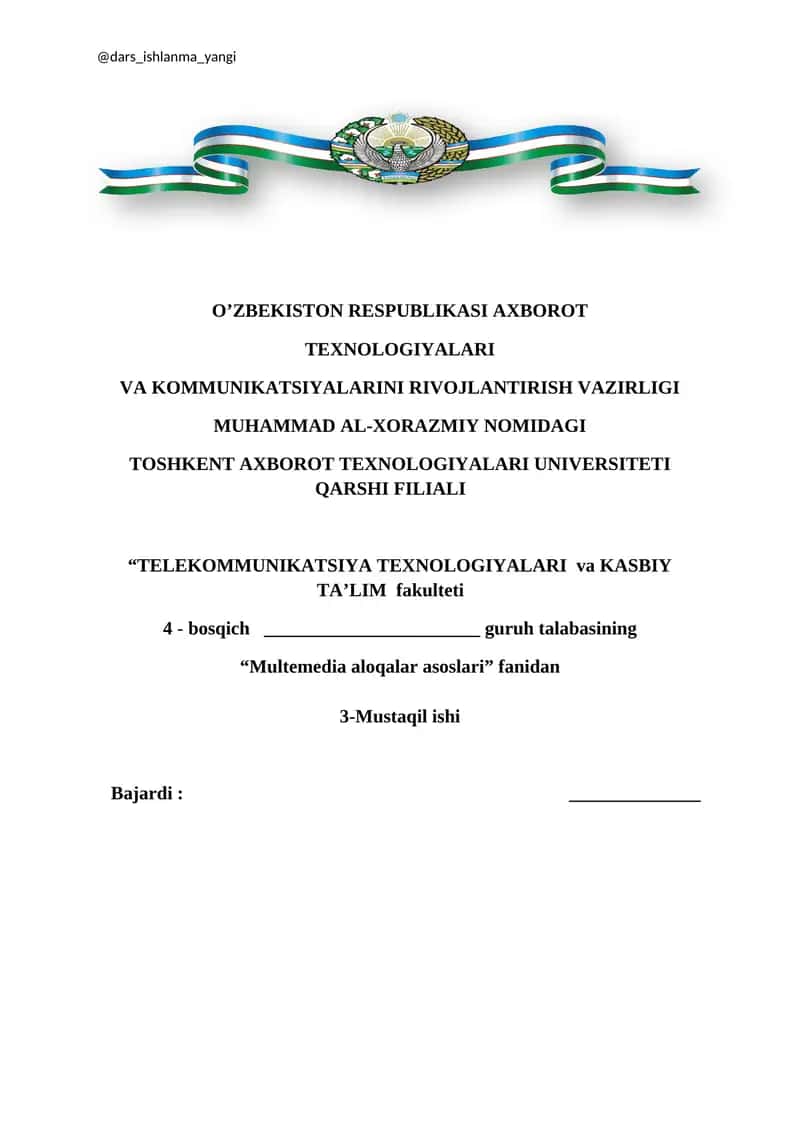 Multimediali aloqa tarmoqlari standartlari