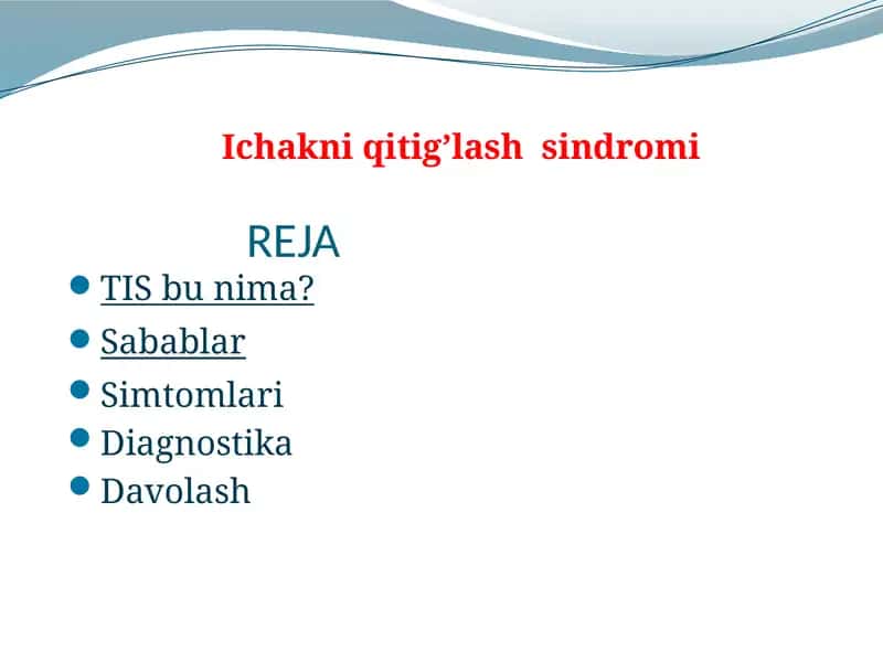 Ichakni qitig’lash sindromi