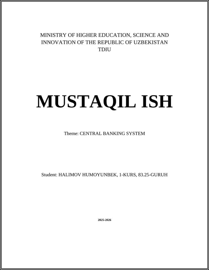 Central Banking System