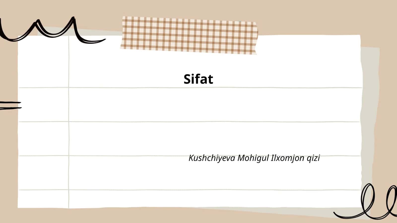 Sifat turlari