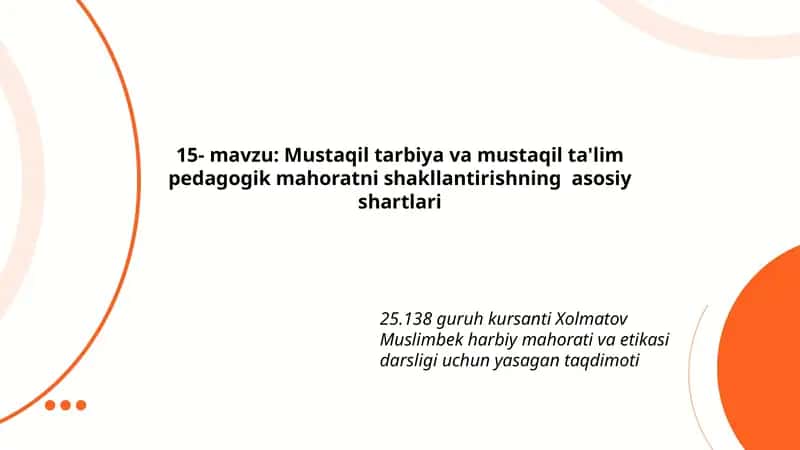 Harbiy mahorati va etikasi darsligi